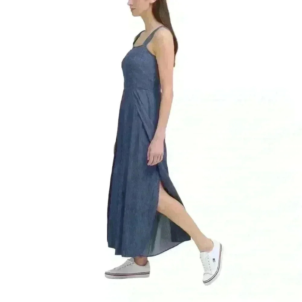 Tommy Jeans Women's Sleeveless Jumpsuit with Zipper, Pockets, Wide Leg, Size XS - Picture 3 of 13